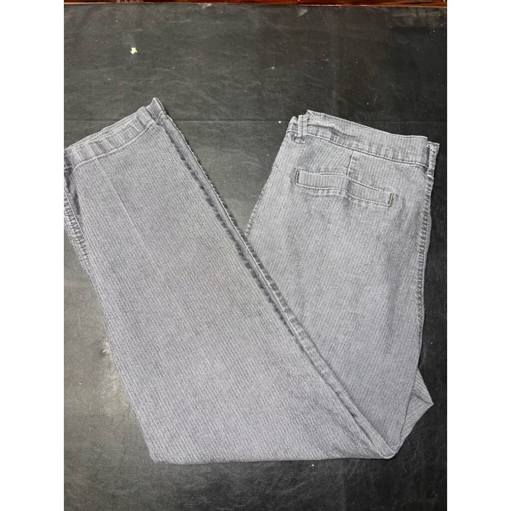 Riders by Lee Women 14P Gray Pinstripe Low-raise Pocket Straight Leg Jean